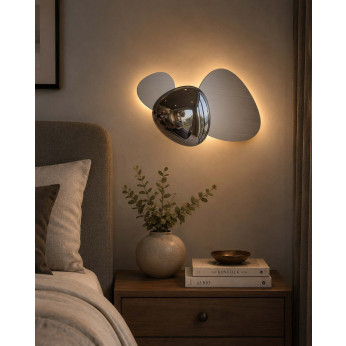 Maytoni Applique da parete a led piccola con diffusore in vetro dal design moderno Jack-Stone