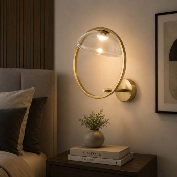 Maytoni Applique da parete a LED struttura elegante in metallo e diffusore in vetro Lunare