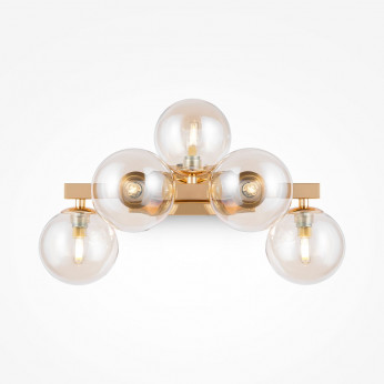 Maytoni Applique da parete piccola con bocce in vetro soffiato dalle linee moderne Dallas
