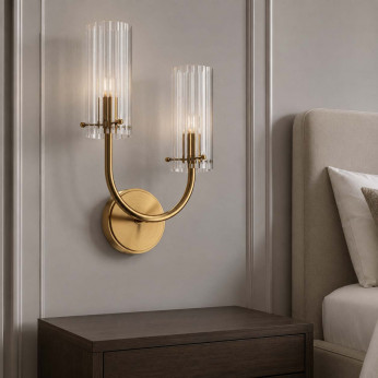 Maytoni Applique da parete sinistro struttura classica in metallo e diffusori in vetro Arco
