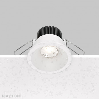 Maytoni Faretto a LED da incasso in alluminio rotondo dal design moderno Zoom