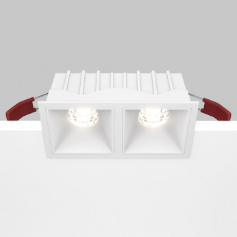 Maytoni Faretto da incasso quadrato con doppio diffusore a led Alfa