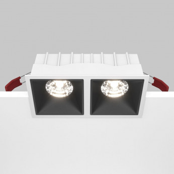 Maytoni Faretto da incasso quadrato con doppio diffusore a led moderno Alfa