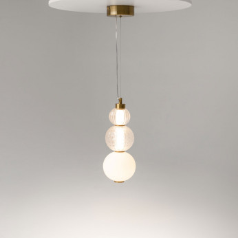 Maytoni Lampada a LED a sospensione con struttura in metallo con diffusore in vetro Collar