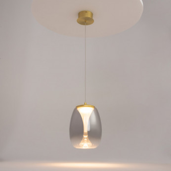 Maytoni Lampada a sospensione a LED con pendente singolo e diffusore in doppio vetro Splash