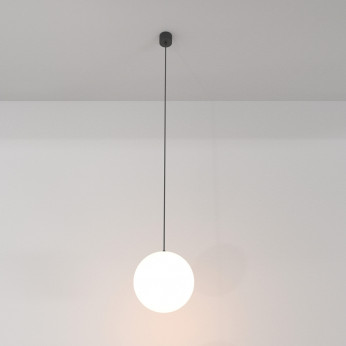 Maytoni Lampada a sospensione a led grande con diffusore moderno in vetro a boccia Luna