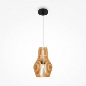Maytoni Lampada a sospensione dal design moderno con diffusore in legno Roots