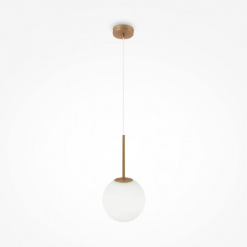 Maytoni Lampada a sospensione grande in metallo con un diffusore in vetro rotondo Basic Form