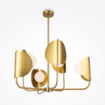 Maytoni Lampadario moderno in metallo con 6 diffusori a boccia in vetro Tropic