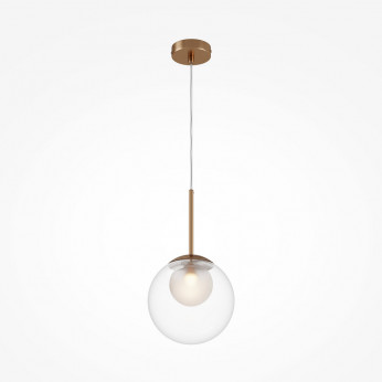 Maytoni Lampada a sospensione in metallo con singolo diffusore grande a boccia in vetro Basic Form
