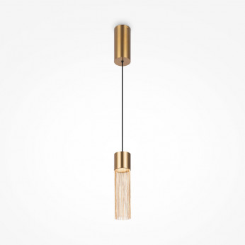 Maytoni Lampada a sospensione LED con struttura in metallo e paralume in tessuto Imaginary