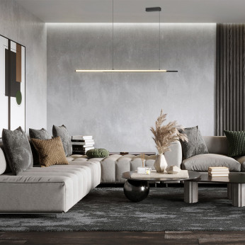 Maytoni Lampada a sospensione lineare a LED dal design moderno ed elegante Halo