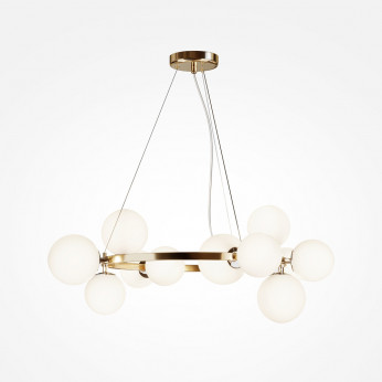 Maytoni Lampada a sospensione rotonda in metallo diffusori a boccia in vetro moderni Dallas