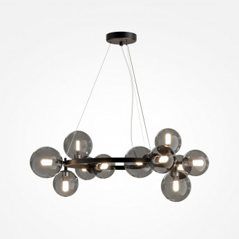 Maytoni Lampada a sospensione rotonda in metallo diffusori a boccia in vetro moderni Dallas