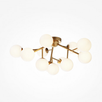 Maytoni Lampada da soffitto piccola moderna in metallo con diffusori a boccia in vetro Dallas
