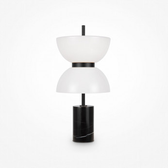 Maytoni Lampada da tavolo moderna con base in marmo e diffusore in vetro Kyoto