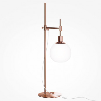 Maytoni Lampada da tavolo moderna con struttura in metallo e paralume in vetro Erich