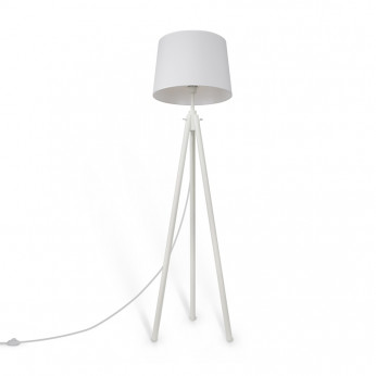 Maytoni Lampada da terra con struttura in metallo e piedi in legno verniciato Calvin