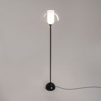 Maytoni Lampada da terra in metallo con diffusore in vetro dal design moderno Memory