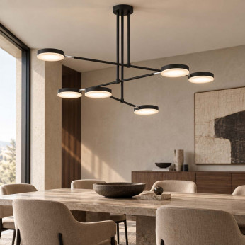 Maytoni Lampadario a LED piccola in metallo e diffusori dal design moderno Fad