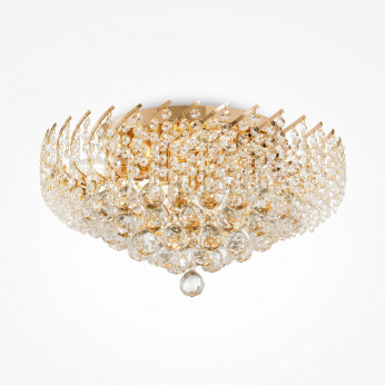 Maytoni Lampadario con pendenti in cristallo e struttura in metallo in stile classico Karolina