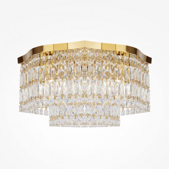 Maytoni Lampada da soffitto piccolo stile classico in metallo con pendenti in vetro Dune