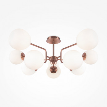 Maytoni Lampadario elegante in metallo con diffusori in vetro a boccia Erich