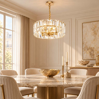 Maytoni Lampadario grande moderno con diffusori in vetro Puntes