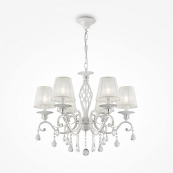 Maytoni Lampadario in stile classico con pendenti in cristallo a sei braccia Grace