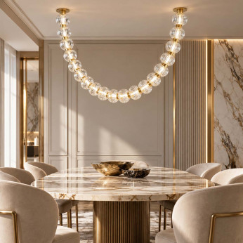 Maytoni Lampadario moderno con struttura in metallo e diffusore a led Amulet