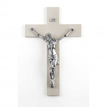 Bongelli Preziosi Crocifisso da parete grande dalle linee moderne e con cristo argentato 30x48