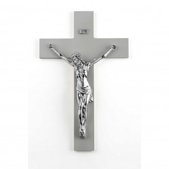 Bongelli Preziosi Crocifisso da parete piccolo dalle linee moderne e con cristo argentato 16x25