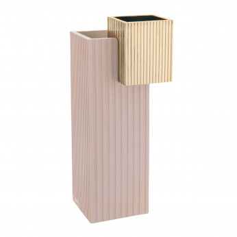Bongelli Preziosi Vaso da tavolo dal design moderno con portavasi cubici e struttura in marmorino Modular
