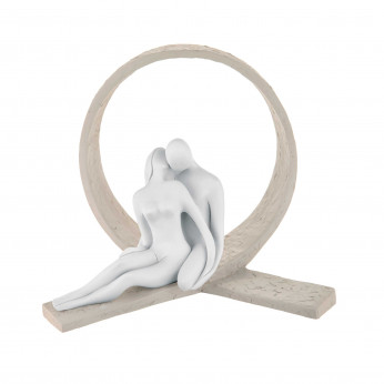 Bongelli Preziosi Scultura da tavolo grande con innamorati in marmorino dal design moderno