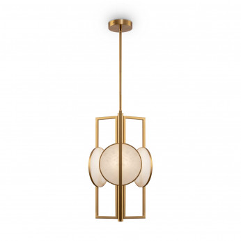 Maytoni Lampada a sospensione piccola struttura in metallo dorato dalle linee moderne Marmo