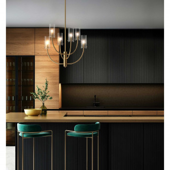 Maytoni Lampadario classico con struttura in metallo e diffusori in vetro Arco