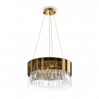 Maytoni Lampada a sospensione piccola regolabile in altezza con struttura dorata moderna Wonderland
