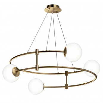 Maytoni Lampada a sospensione grande struttura in metallo e diffusori a bocce in vetro Balance