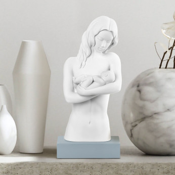 Bongelli Preziosi Scultura da tavolo moderna con base colorata "Abbraccio di mamma"