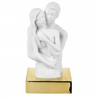 Bongelli Preziosi Scultura da tavolo con base in marmorino raffigurazione innamorati