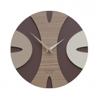 CalleaDesign Orologio da parete rotondo in legno dal design moderno ed elegante Baz