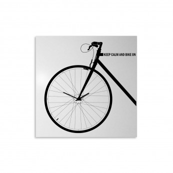 Design Object Orologio da parete in metallo con decorazione bicicletta in stile moderno "BIKE"