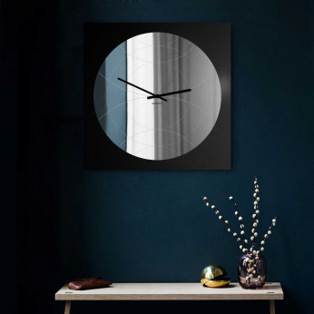 Design Object Orologio da parete specchiato stile moderno design italiano "SPECCHIO NARCISO" 