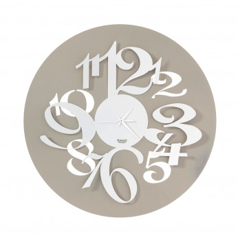 Arti e Mestieri Orologio da parete con numeri grandi con effetto tridimensionale "Focus"