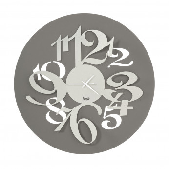 Arti e Mestieri Orologio da parete con numeri grandi con effetto tridimensionale "Focus"