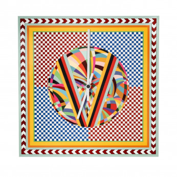 Vesta Orologio da parete design moderno fantasia multicolore decoro Rainbow Decor