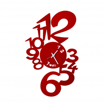 Arti e Mestieri Orologio da parete moderno con numeri oversize in metallo tagliato Lupin