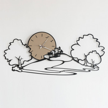 Arti e Mestieri Orologio da parete Paesaggio