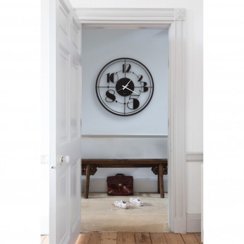 Arti e Mestieri Orologio da parete rotondo in stile rétro Teo