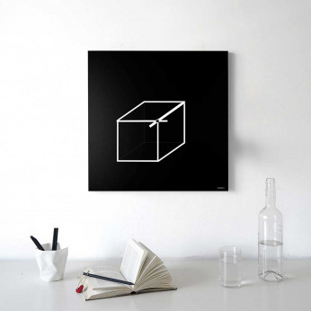 Design Object Orologio da parete in metallo in stile moderno e minimale "CUBE"